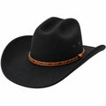 Sombrero vaquero negro con cinta decorativa