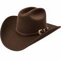 Sombrero vaquero marrón con correa decorativa