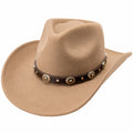 Sombrero Vaquero Beige con Banda Decorativa