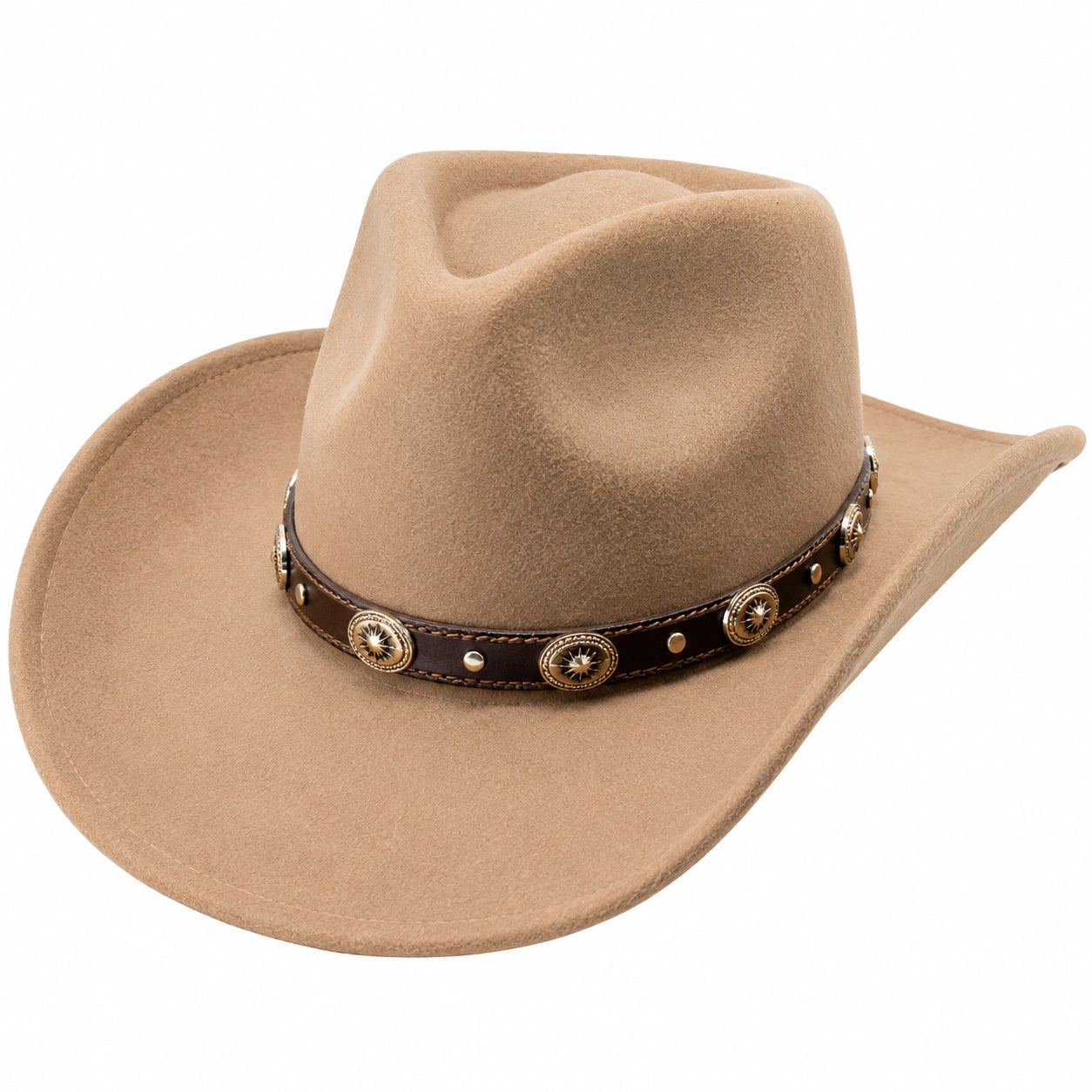 Sombrero Vaquero Beige con Banda Decorativa