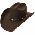Sombrero Vaquero Marrón con Banda Decorativa Metálica
