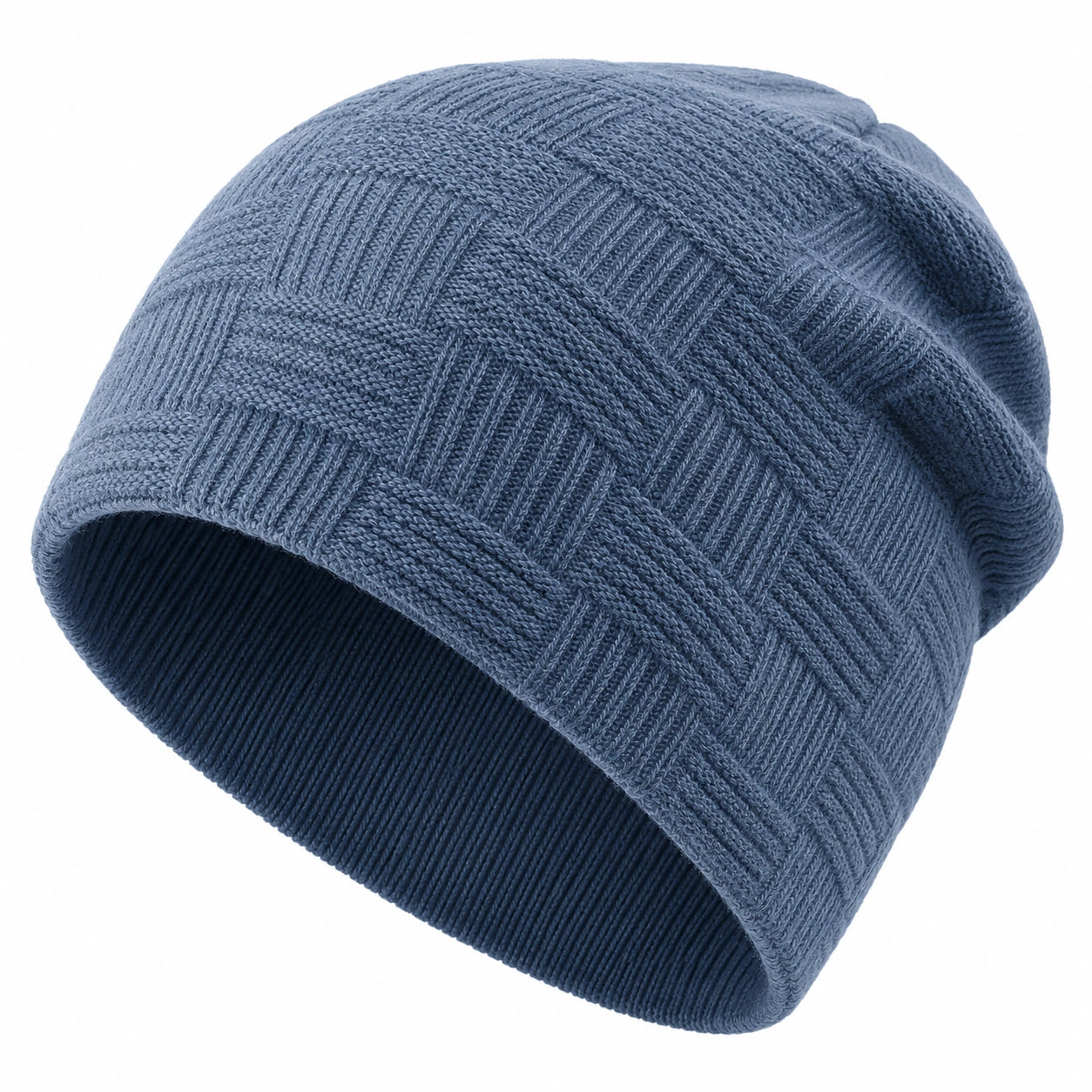 Gorro de Invierno Tejido Azul para Adultos