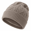 Gorro Clásico de Punto Trenzado Beige