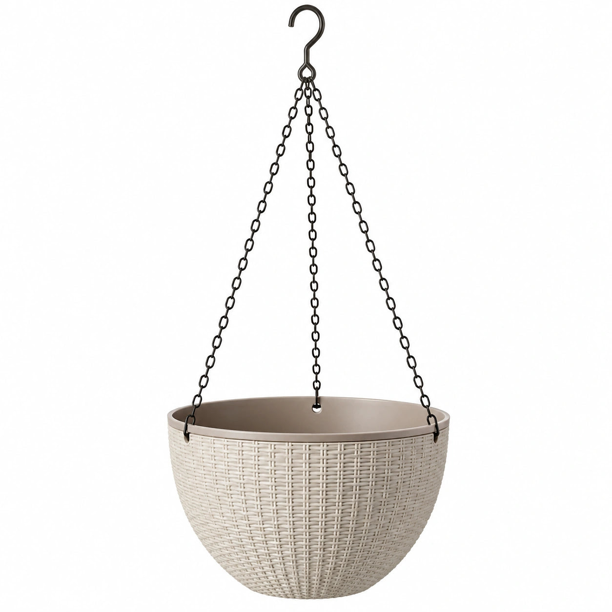 Macetero Colgante Redondo 30cm Beige