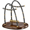 Péndulo de Newton Decorativo con Base de Madera