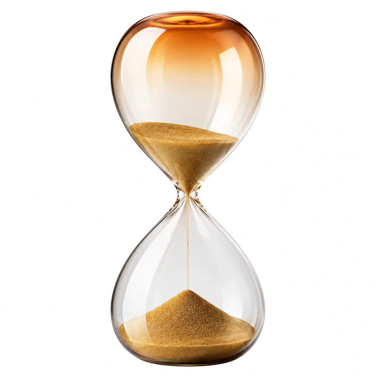 Reloj de Arena de Vidrio Ámbar Decorativo de 30 Minutos