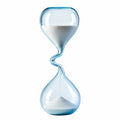 Reloj de Arena de Vidrio Azul con Diseño Curvo