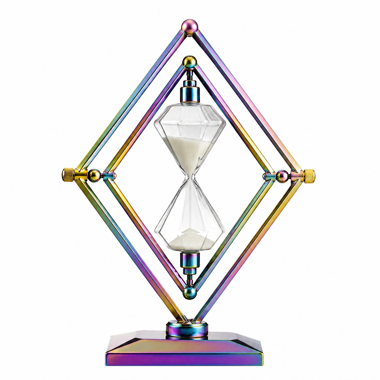 Reloj de Arena Decorativo Geométrico Multicolor